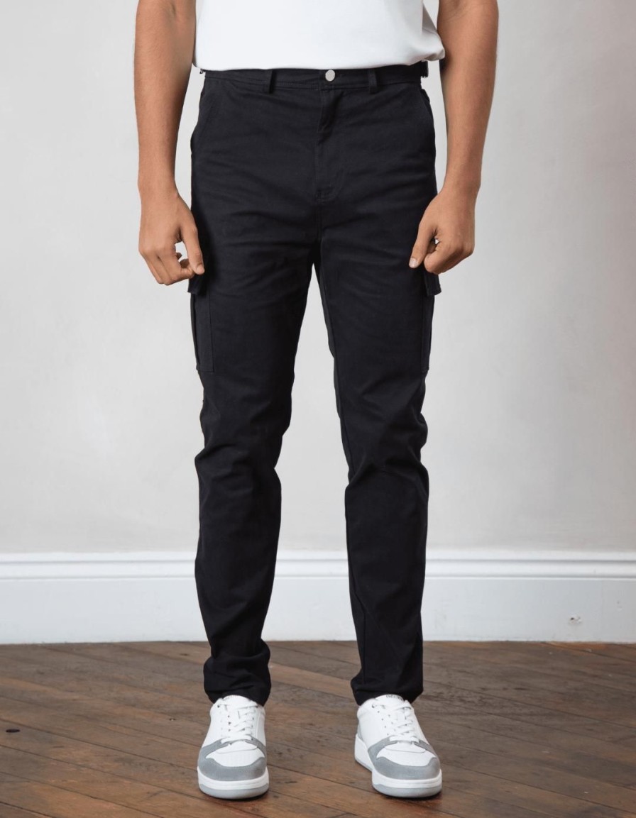 Men BELIER Cargo Pants | Cotton Cargo Pant Black