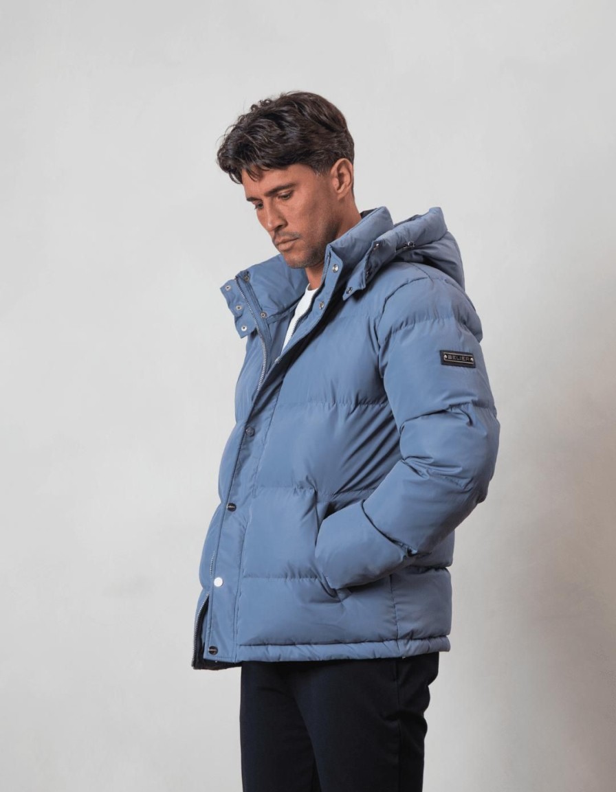 Men BELIER Jackets & Gilets | Puffer Jacket Petrol