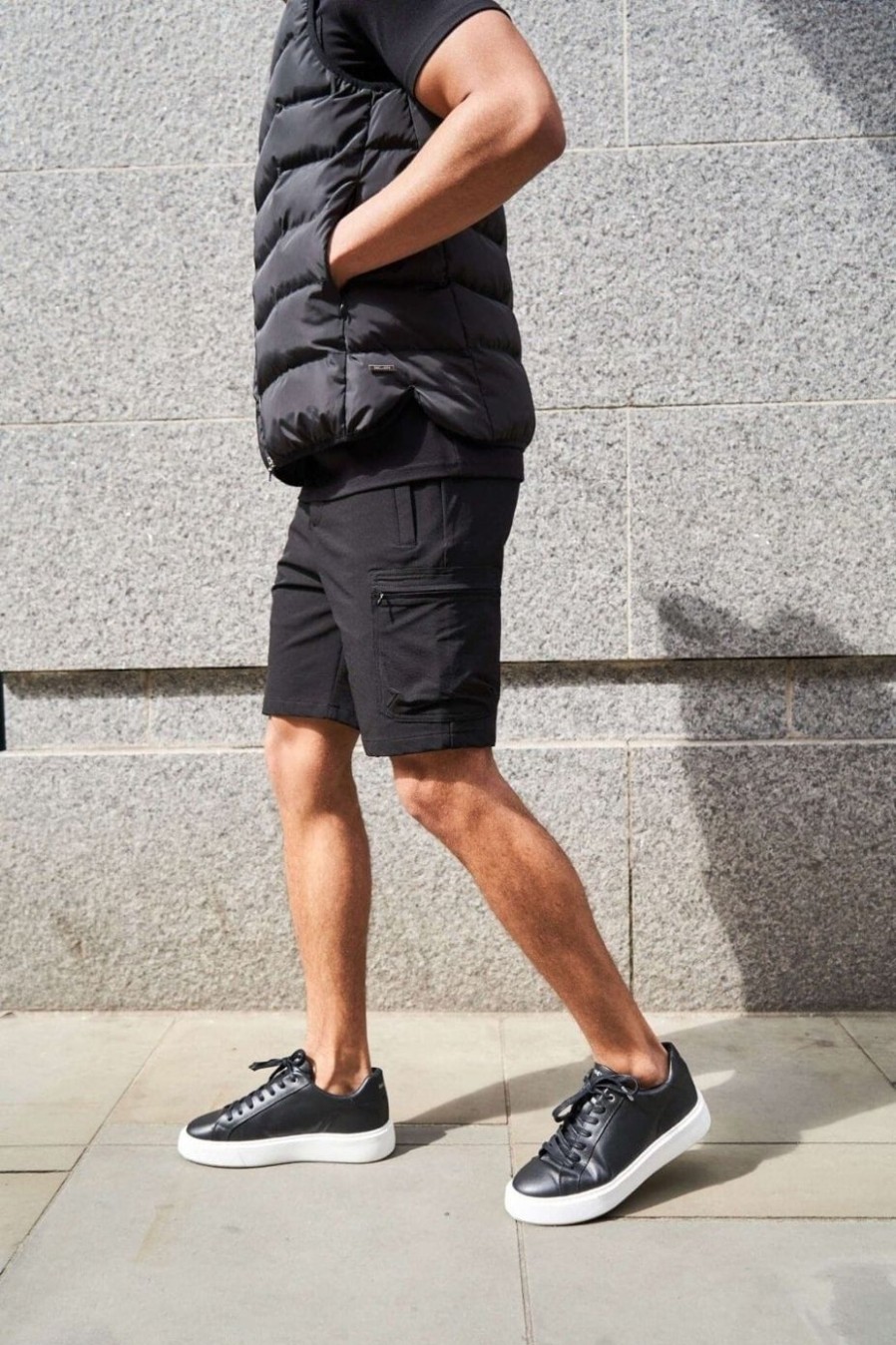 Men BELIER Twinsets | Traveller Cargo Short Black