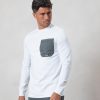 Men BELIER T-Shirts | L/S Tech Pocket T-Shirt White/Slate