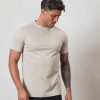 Men BELIER Twinsets | Premium Plain T-Shirt Taupe