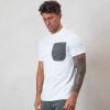 Men BELIER Twinsets | Tech Pocket T-Shirt White/Slate Grey