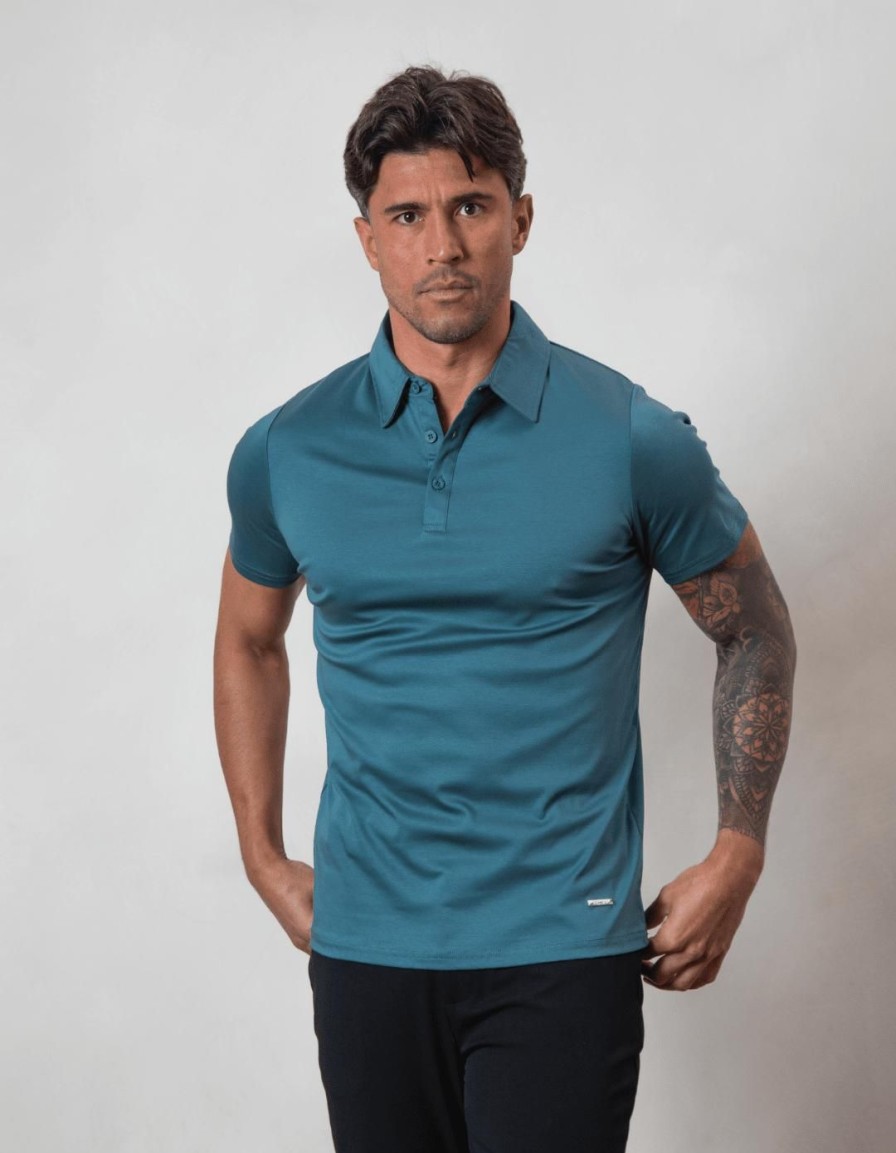 Men BELIER Polo Shirts | Mercerised Polo Petrol