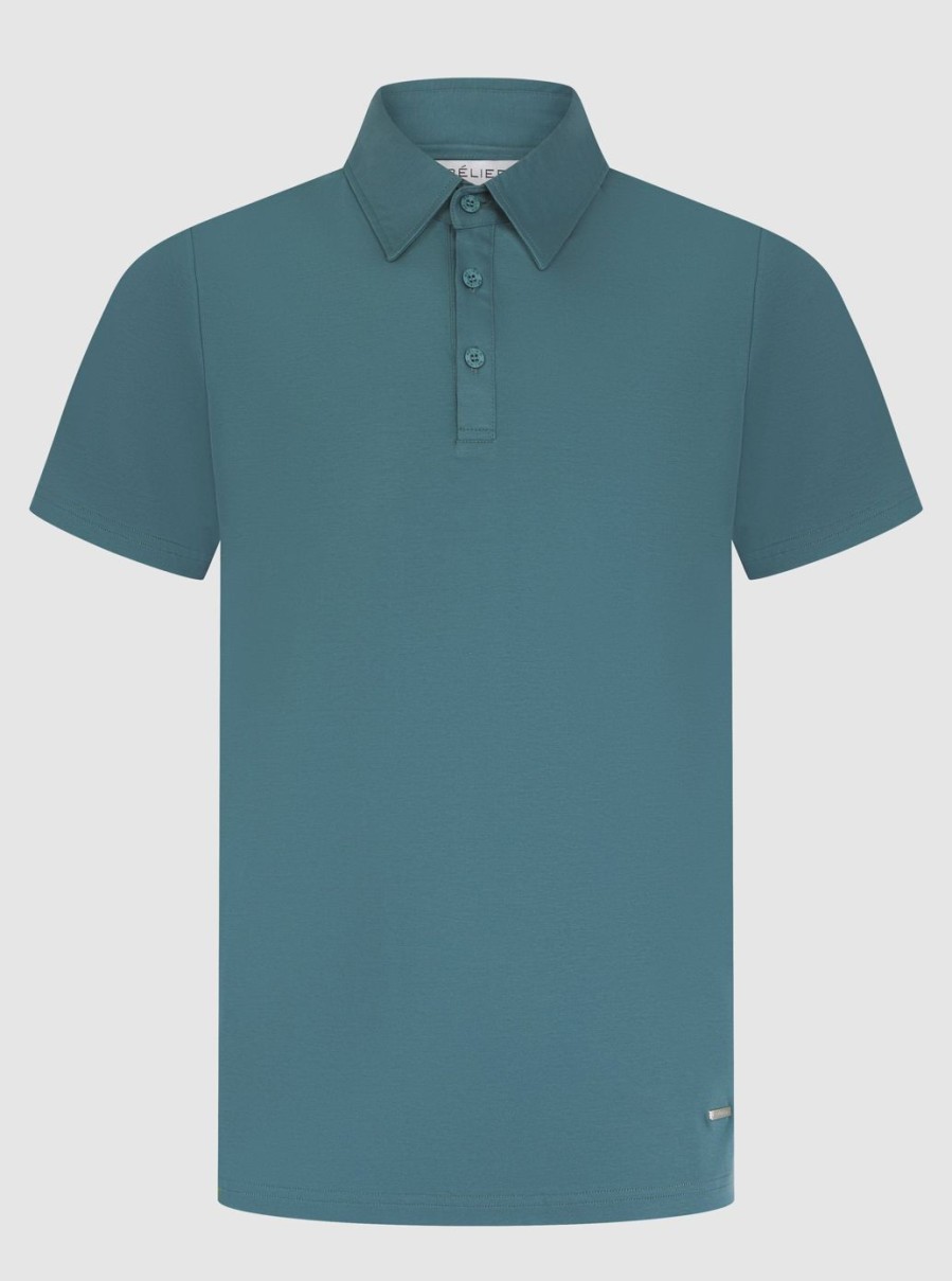 Men BELIER Polo Shirts | Mercerised Polo Petrol