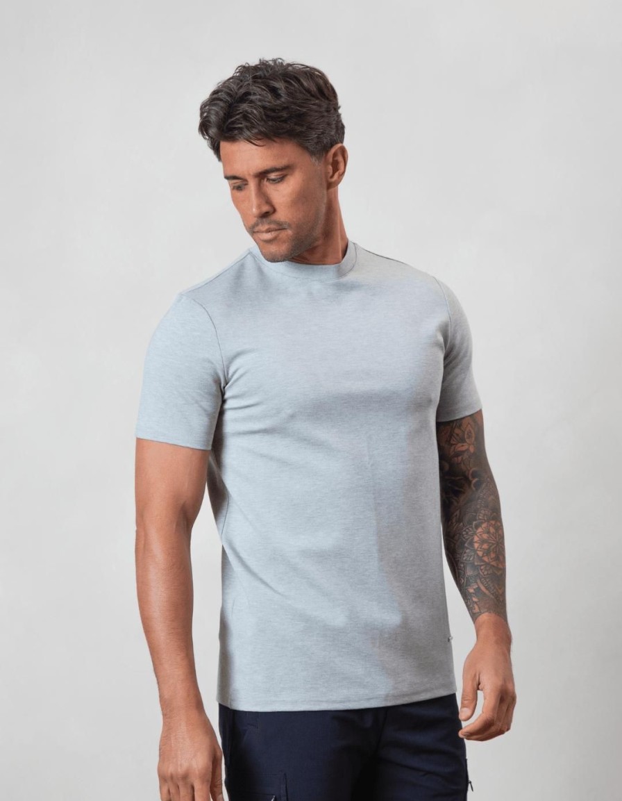 Men BELIER T-Shirts | Premium Plain T-Shirt Grey Marl