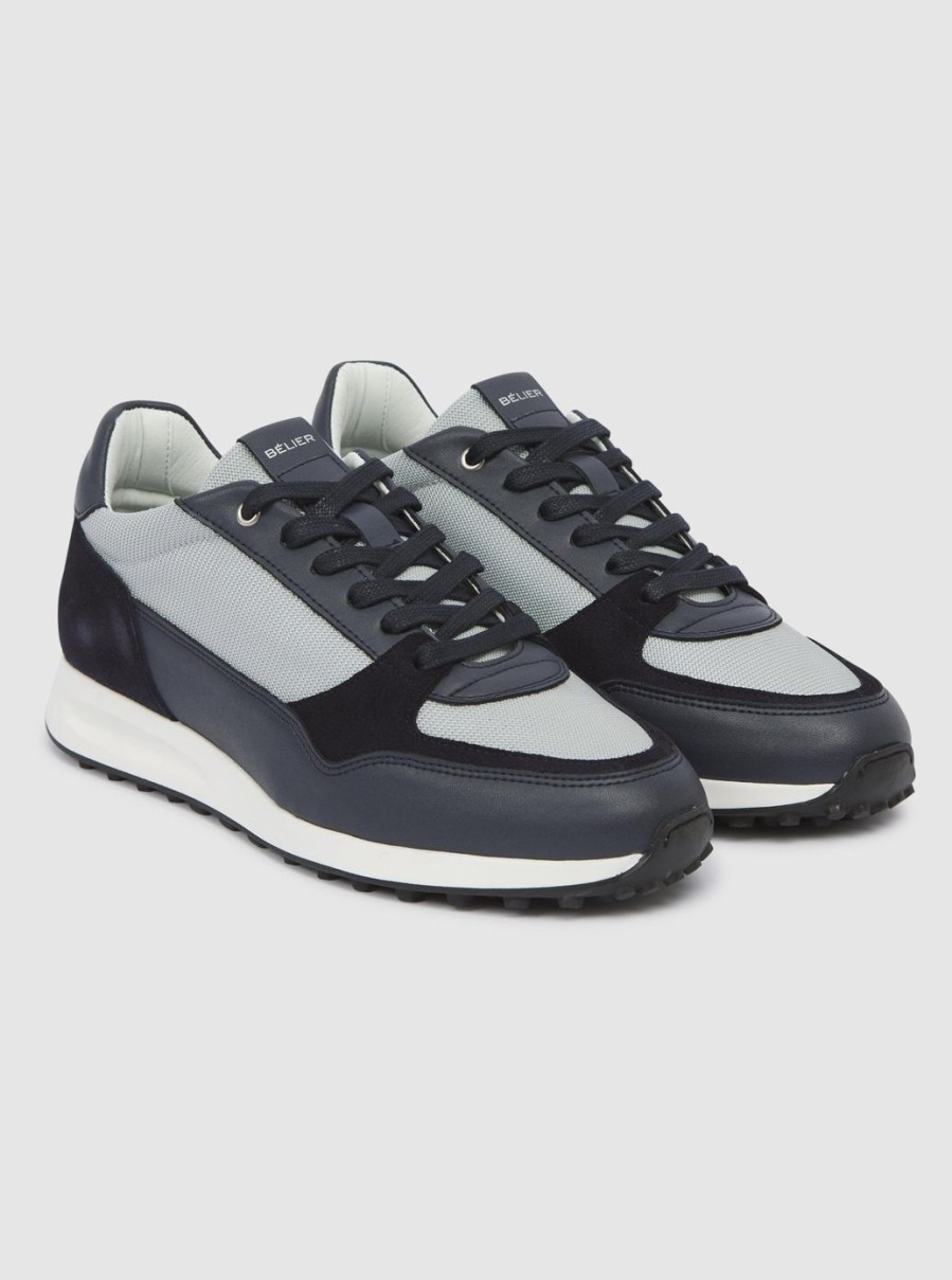 Men BELIER | Luxe Runner Navy/Grey