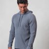 Men BELIER Hoodies & Sweatshirts | Pleated Hoodie Slate Grey