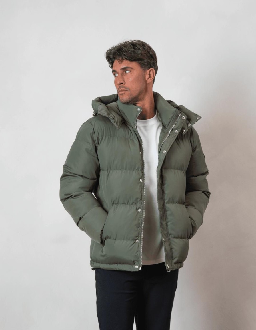 Men BELIER Jackets & Gilets | Puffer Jacket Khaki