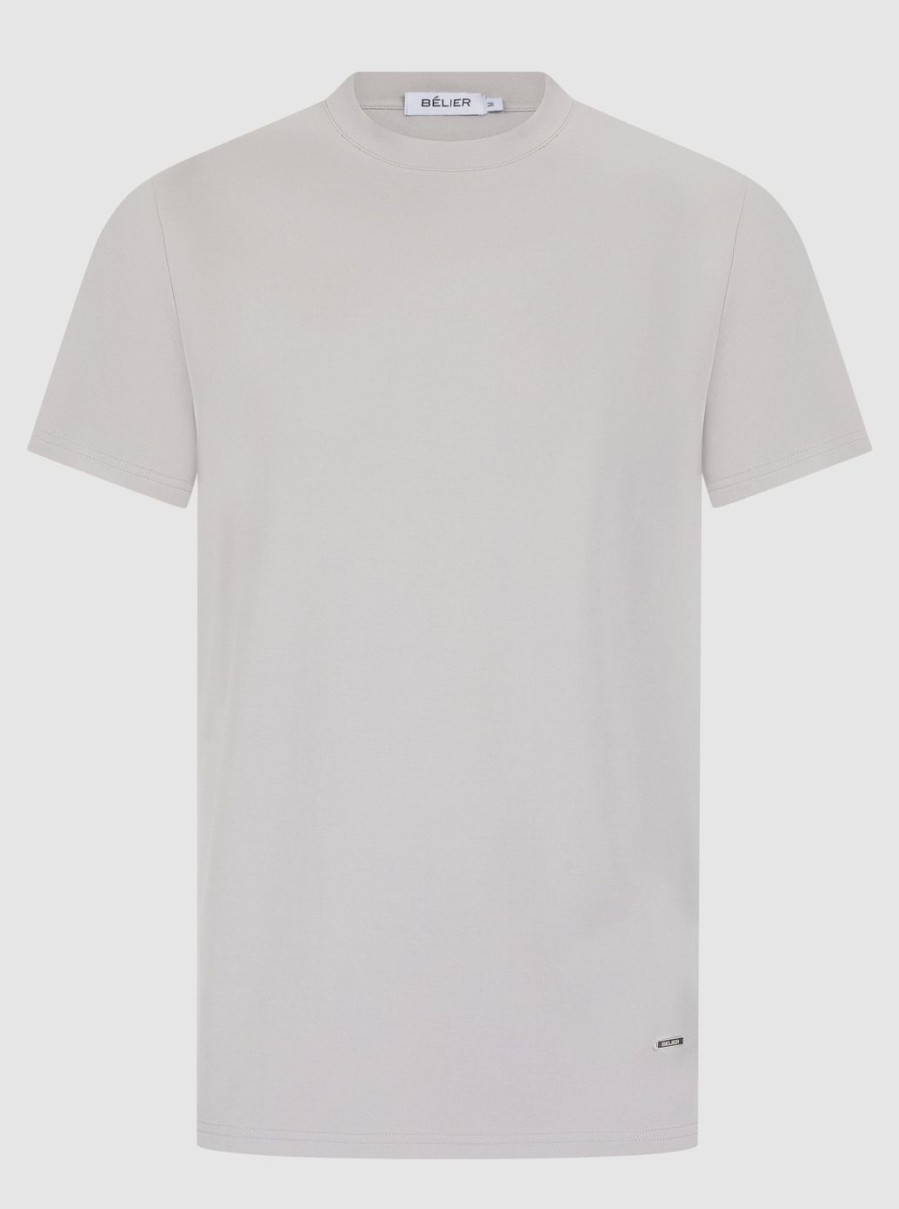 Men BELIER T-Shirts | Premium Plain T-Shirt Pebble