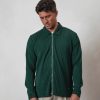 Men BELIER Shirts | Pleated Overshirt Dark Green