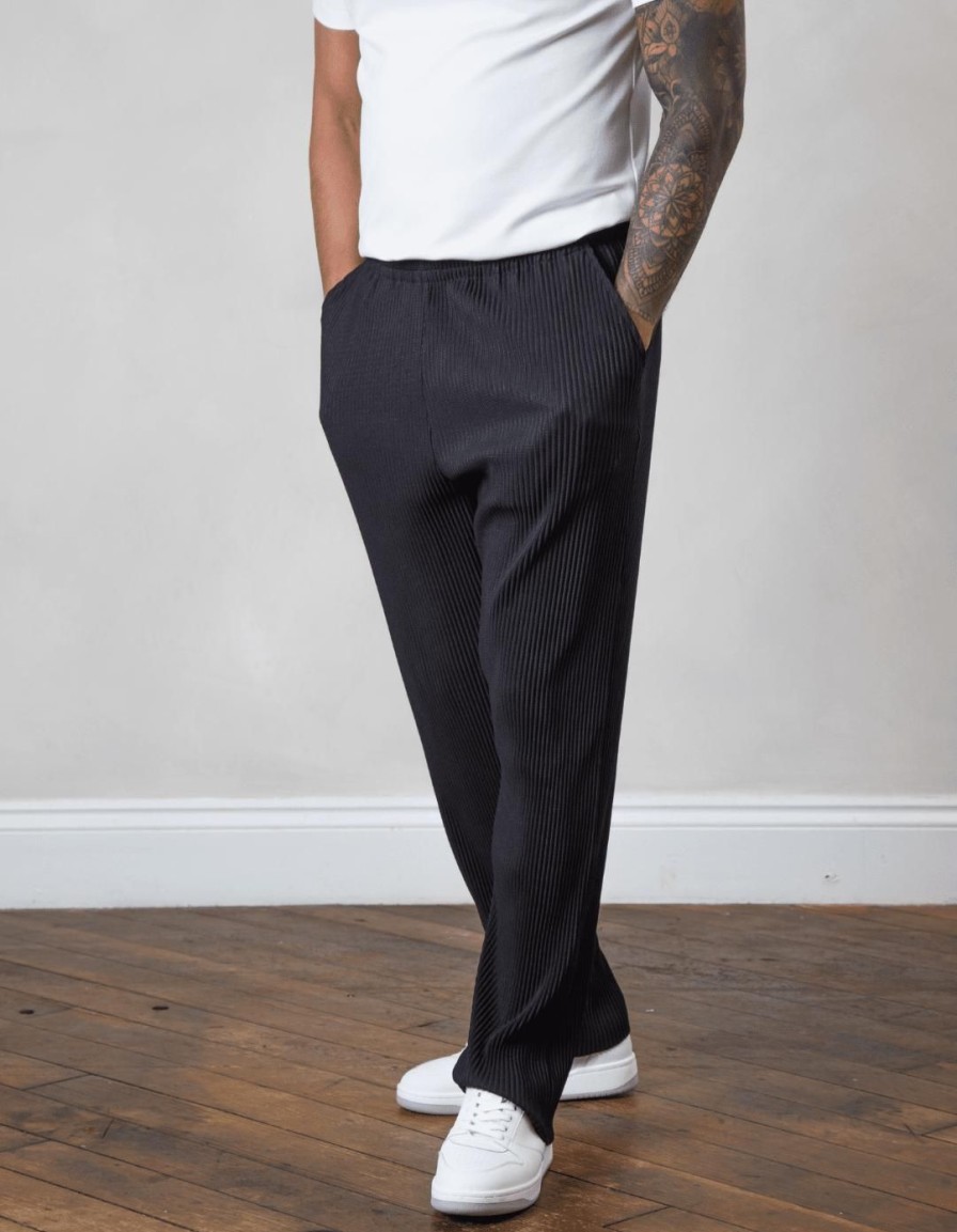 Men BELIER Tracksuits | Pleated Trouser Black