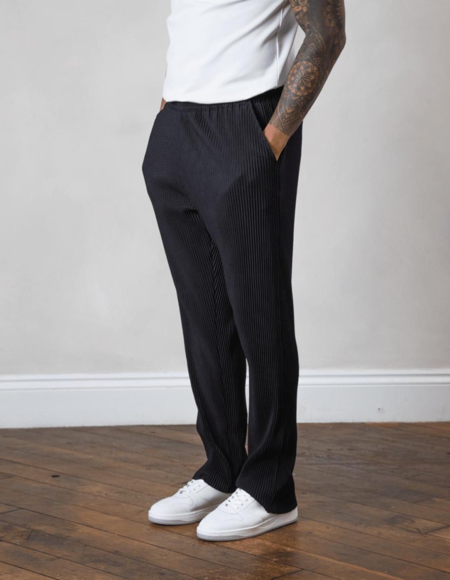 Men BELIER Tracksuits | Pleated Trouser Black