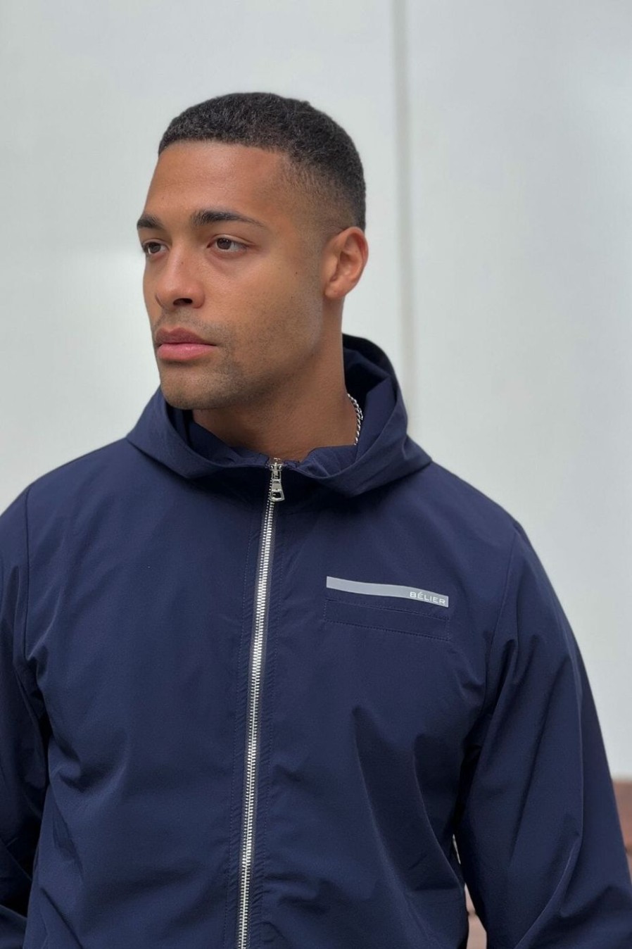 Men BELIER Tracksuits | Hybrid Windbreaker Navy