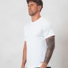 Men BELIER Twinsets | Premium Plain T-Shirt White