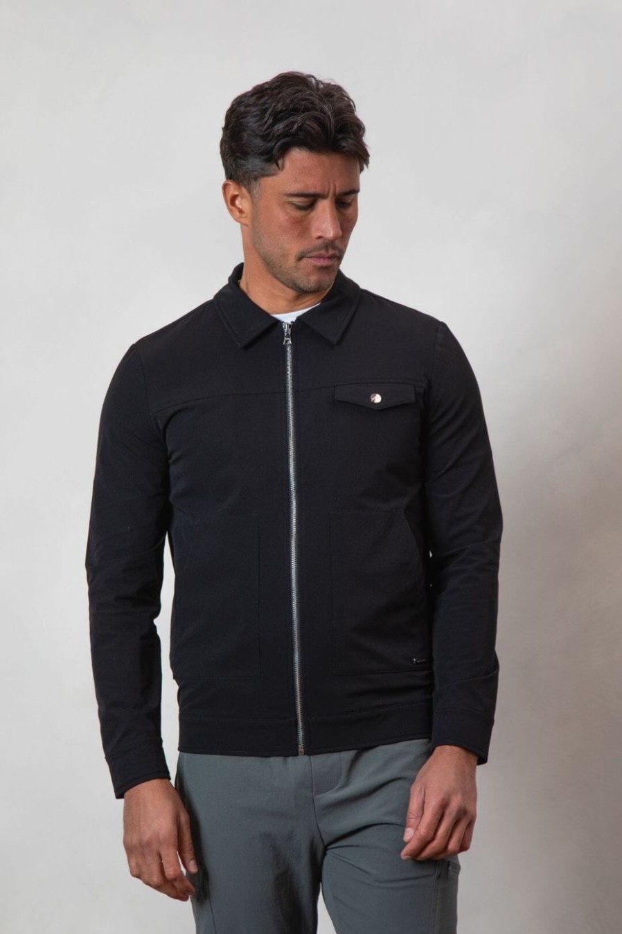 Men BELIER Shirts | 2.0 Traveller Overshirt Black