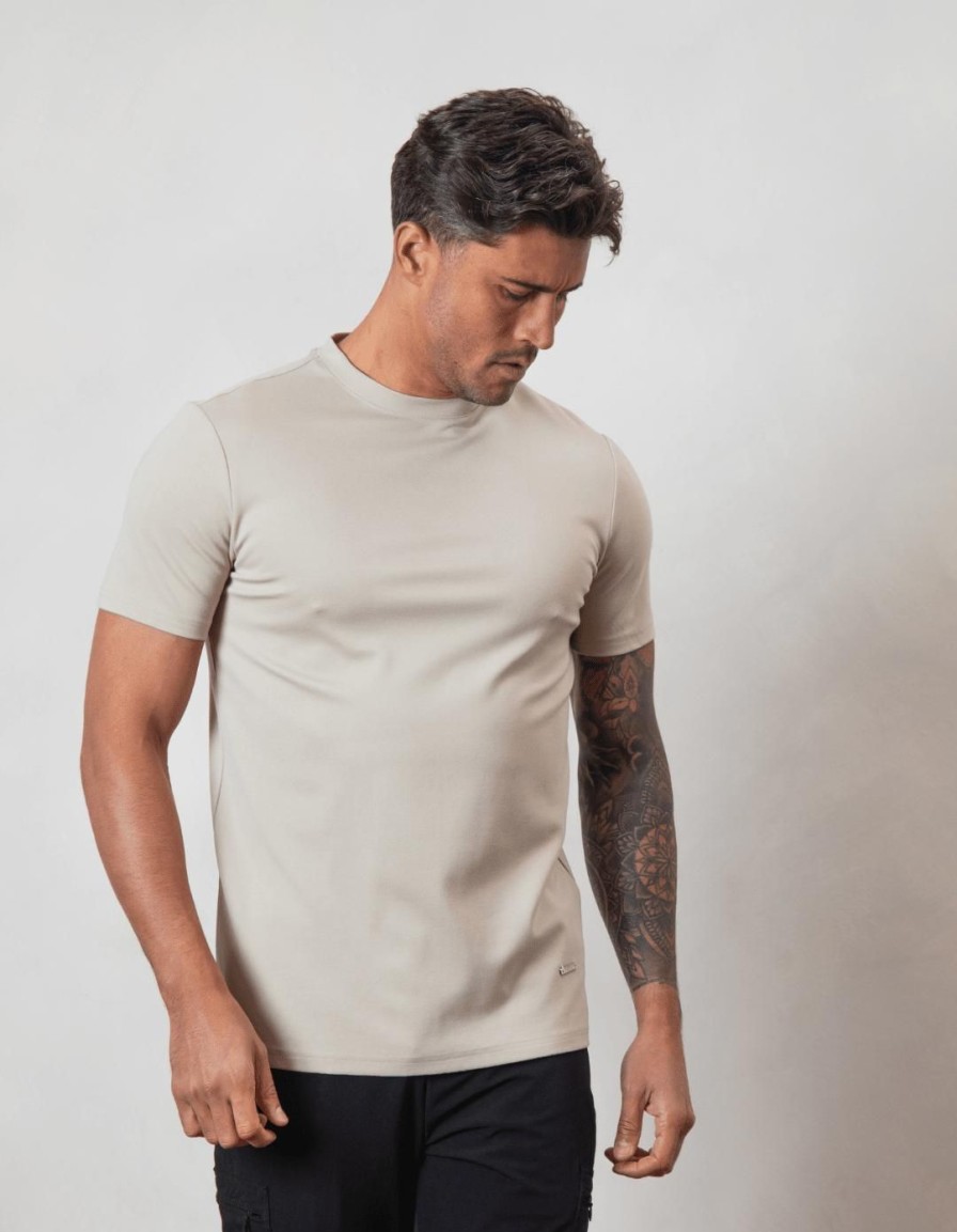 Men BELIER T-Shirts | Premium Plain T-Shirt Taupe