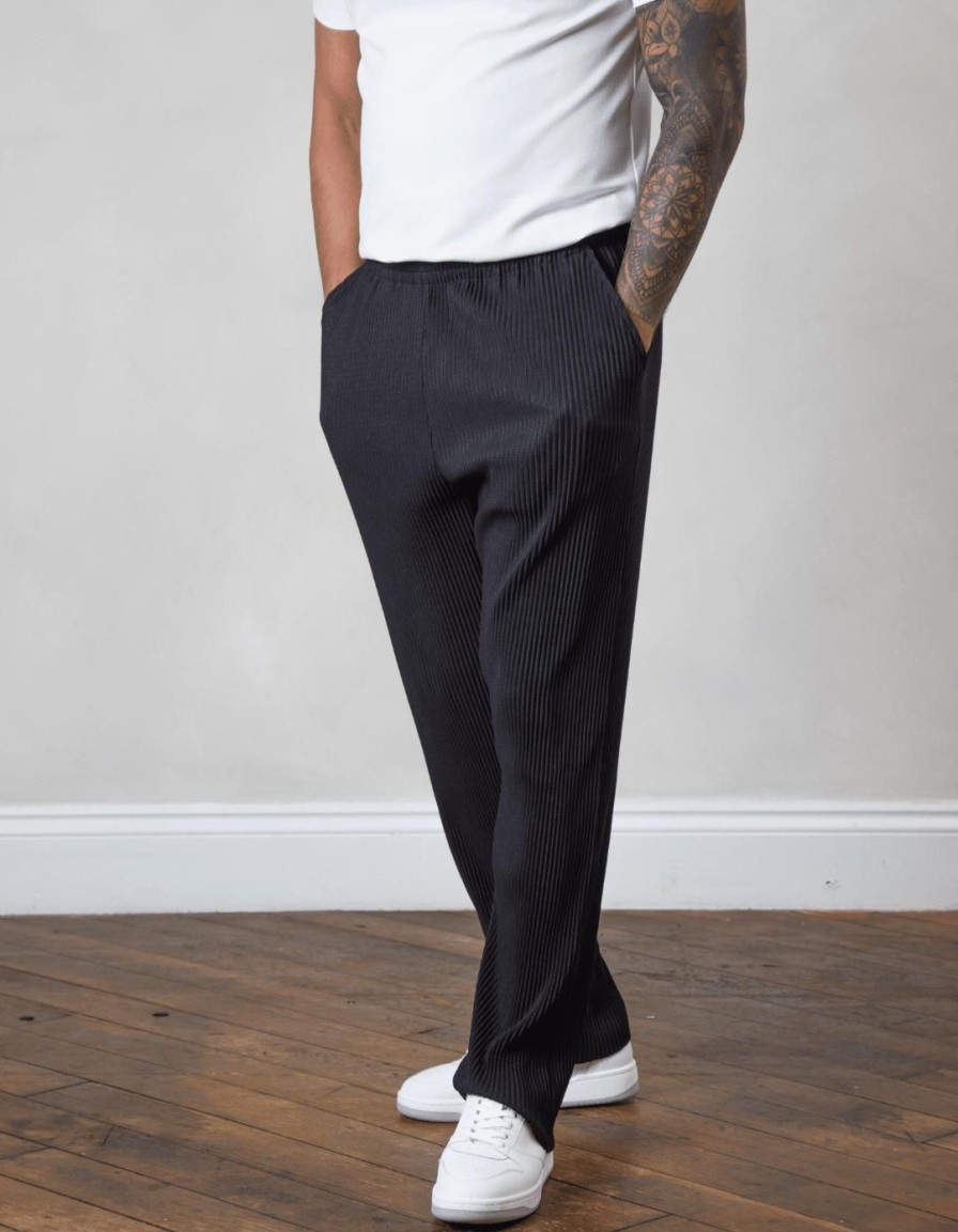 Men BELIER Trousers | Pleated Trouser Black