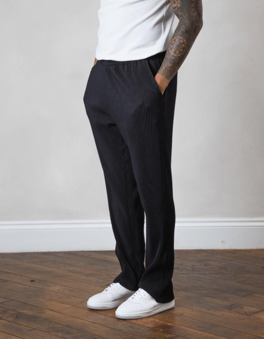 Men BELIER Trousers | Pleated Trouser Black