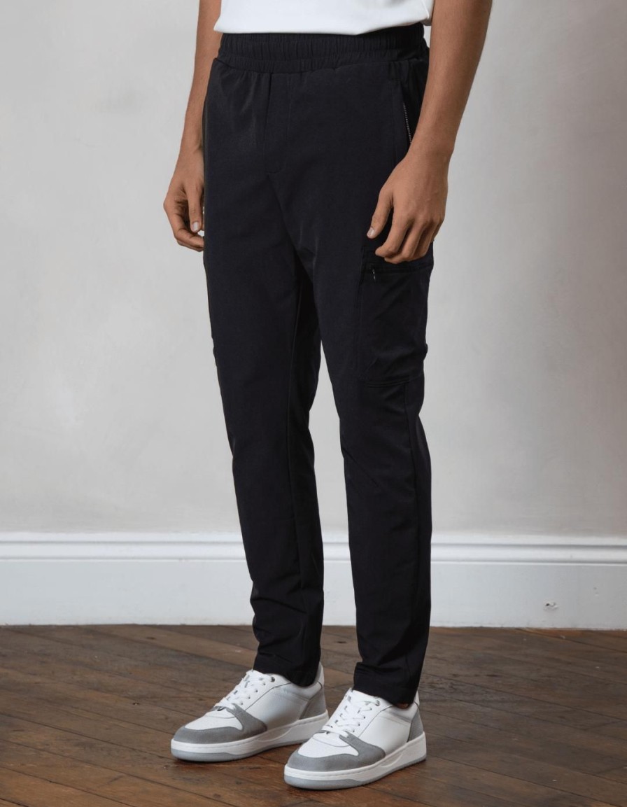 Men BELIER Trousers | Traveller Cargo Pant Black