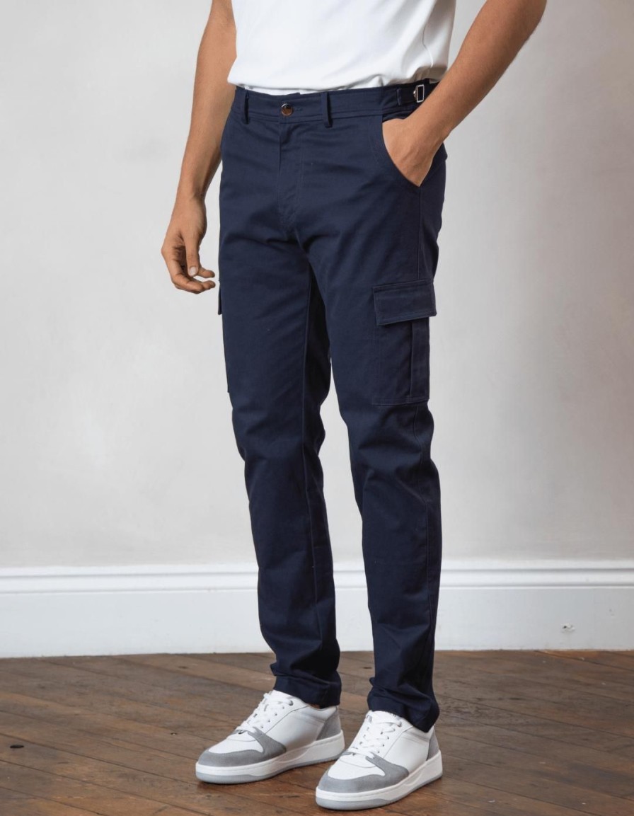 Men BELIER Cargo Pants | Cotton Cargo Pant Navy