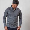 Men BELIER Polo Shirts | Mercerised L/S Polo Grey