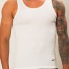 Men BELIER T-Shirts | Ribbed Vest White