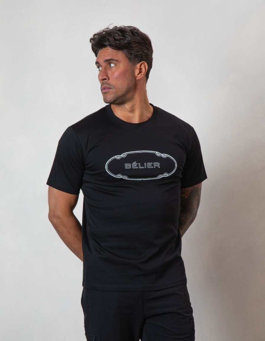 Men BELIER T-Shirts | Black Rope T-Shirt