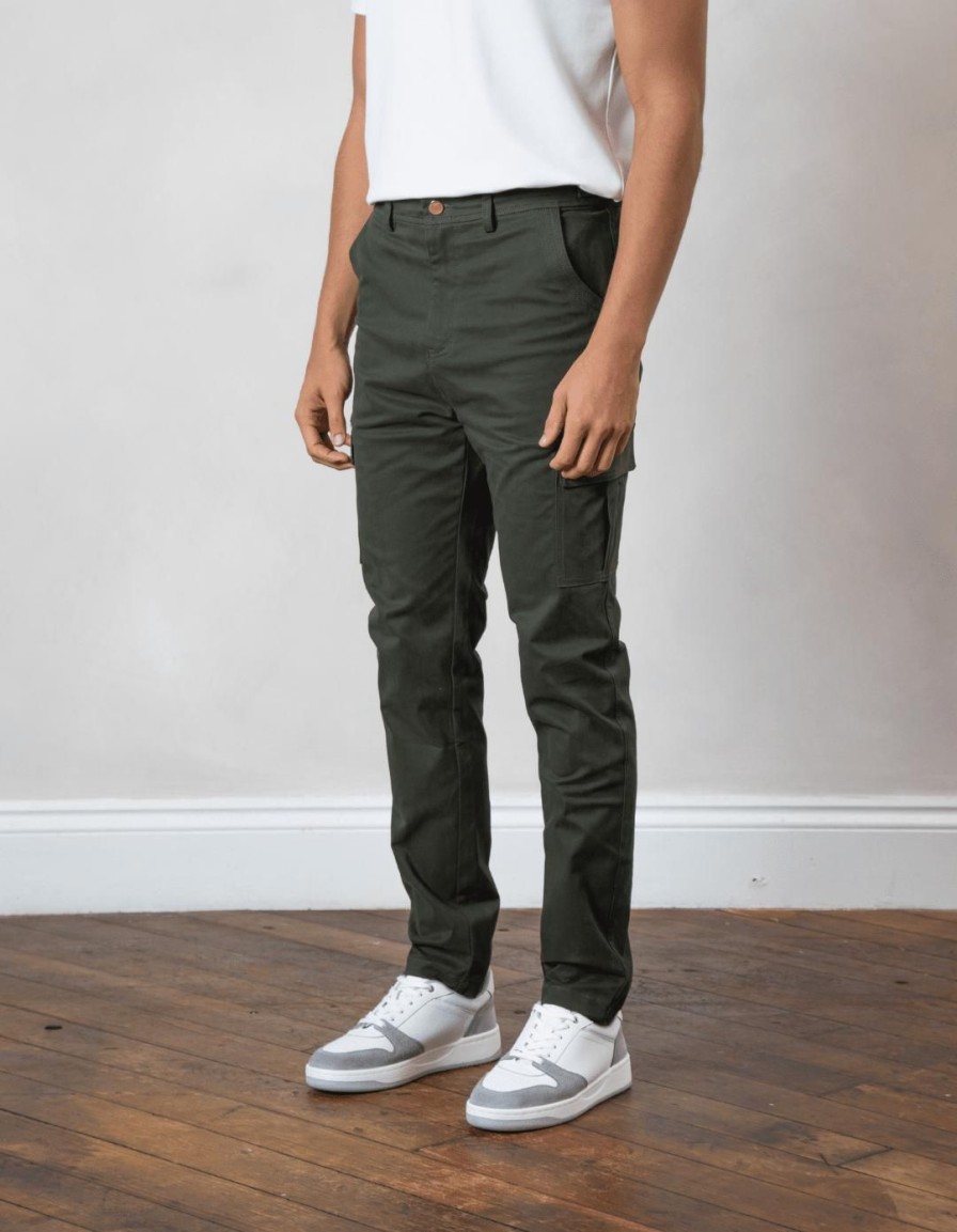 Men BELIER Cargo Pants | Cotton Cargo Pant Green Khaki