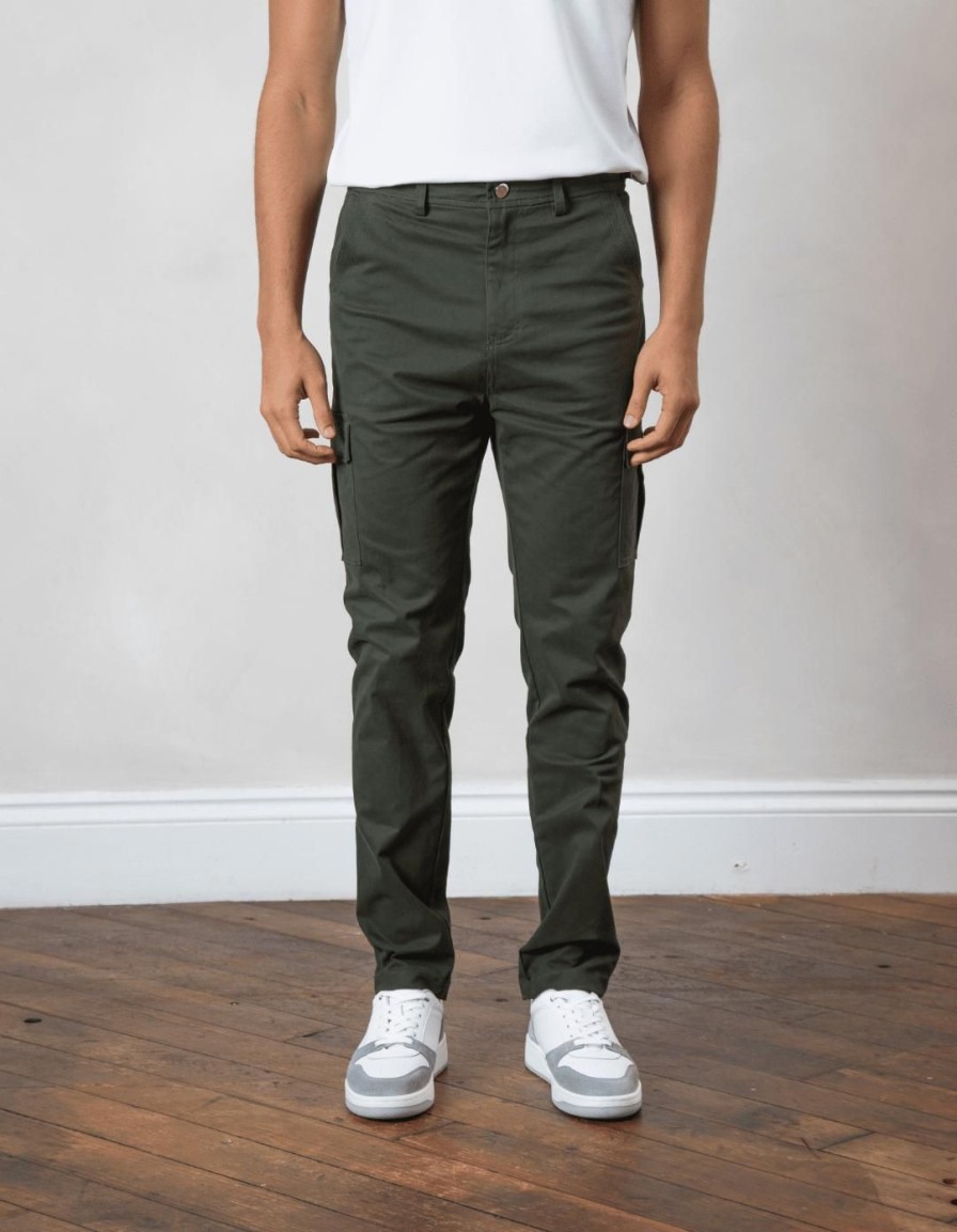 Men BELIER Cargo Pants | Cotton Cargo Pant Green Khaki