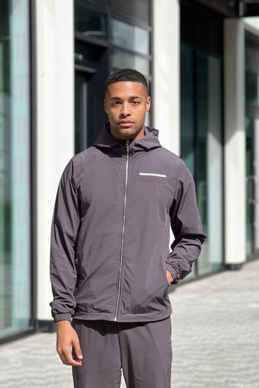 Men BELIER Tracksuits | Hybrid Windbreaker Slate Grey