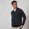 Men BELIER Knitwear | Block Print Cardigan Black