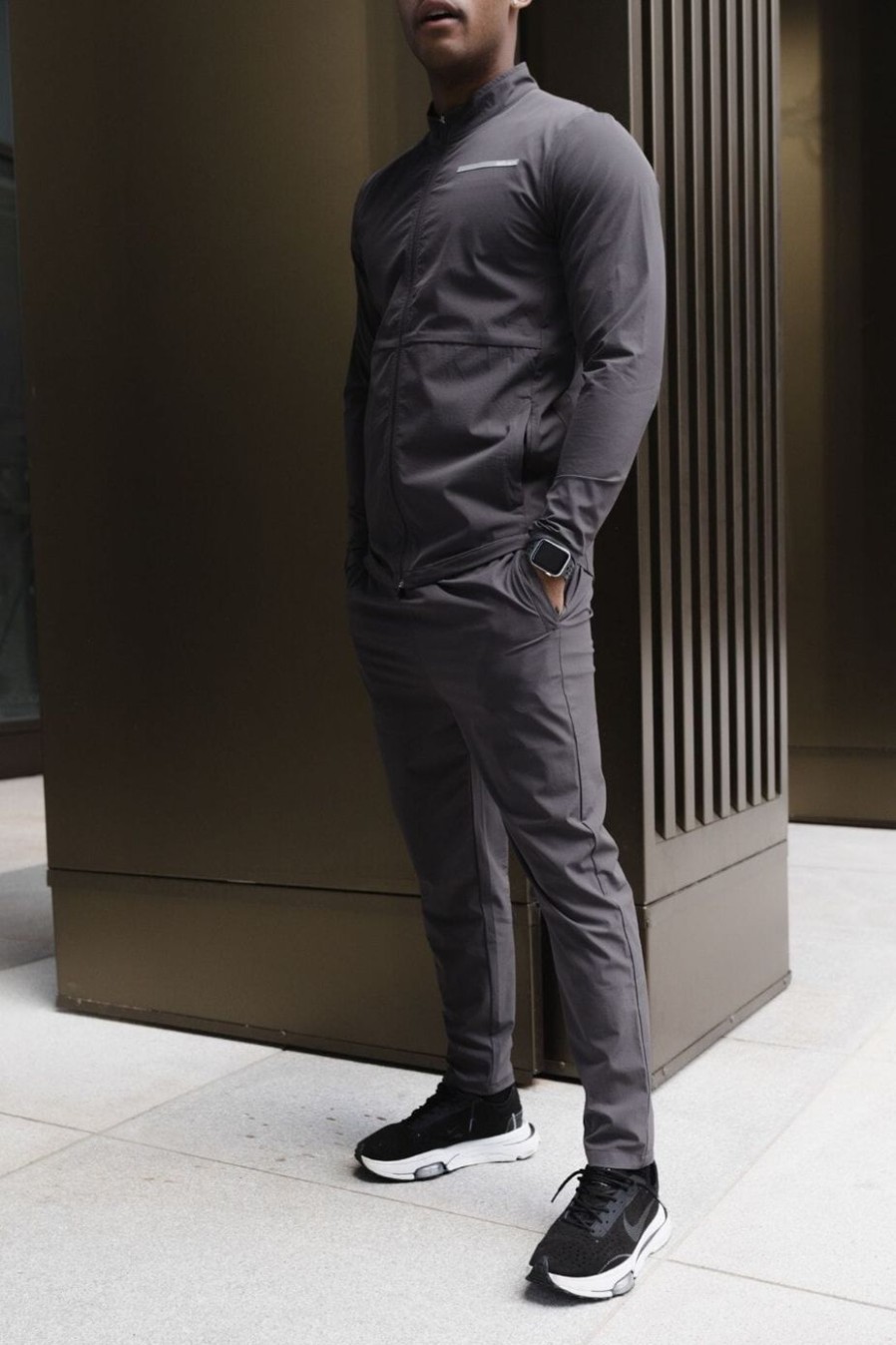 Men BELIER Activewear | Hybrid Trouser Slate Grey