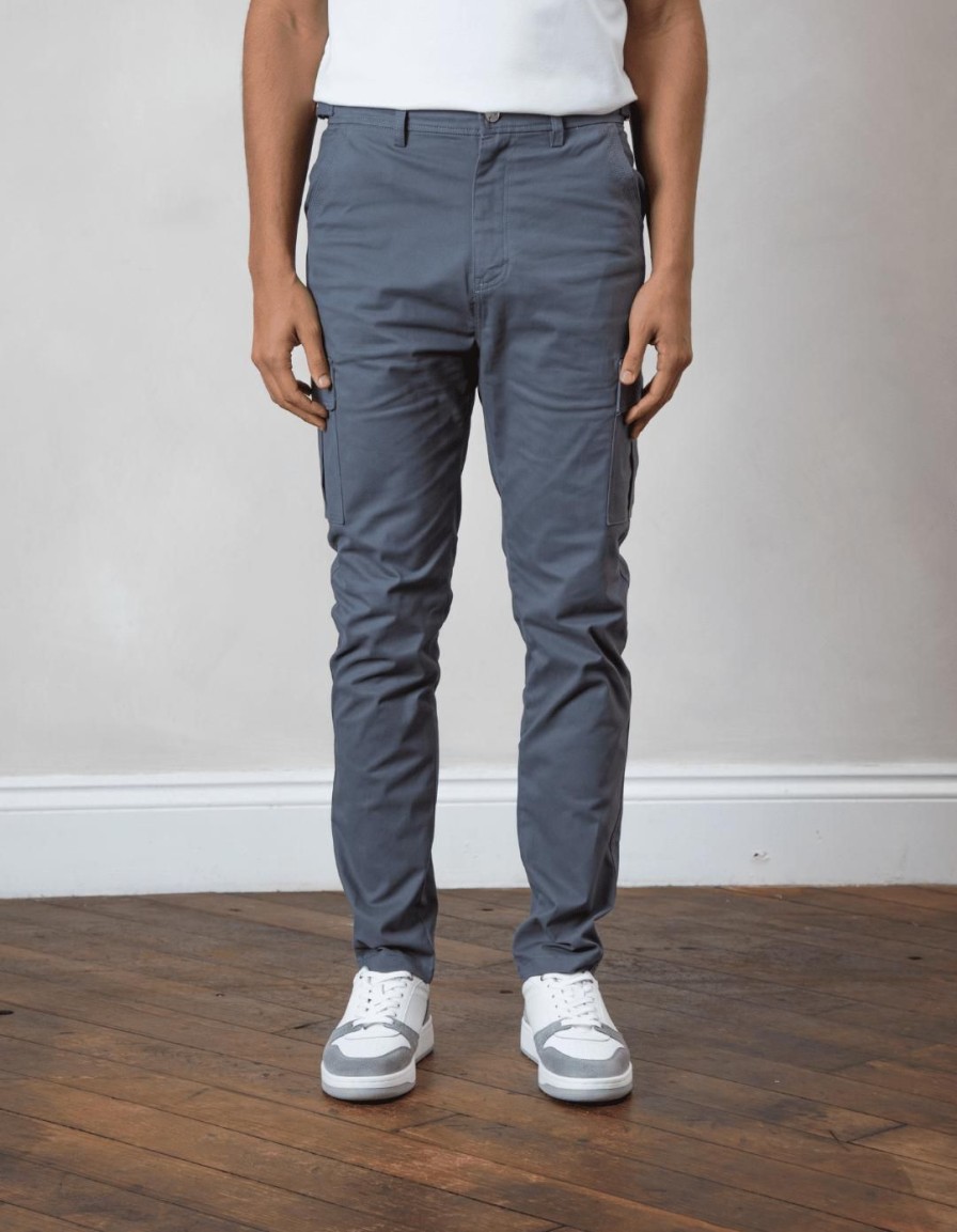 Men BELIER Cargo Pants | Cotton Cargo Pant Slate Grey