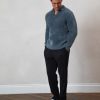 Men BELIER Knitwear | Mohair Open Collar Dark Grey