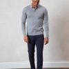 Men BELIER Knitwear | Button Down Knit Polo Grey