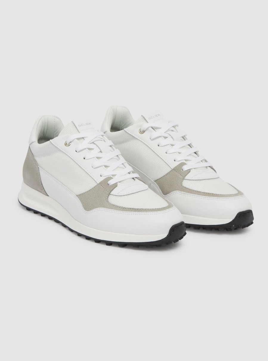 Men BELIER | Luxe Runner White/Grey